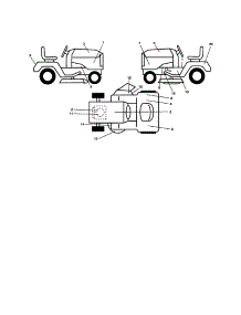 Decal parts for Craftsman Front-Engine Lawn Tractor 917257400 from AppliancePartsPros.com