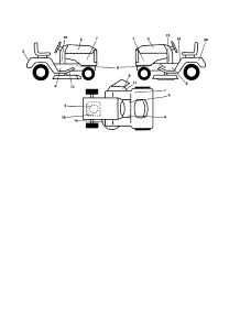 Decals parts for Craftsman Front-Engine Lawn Tractor 917257410 from AppliancePartsPros.com
