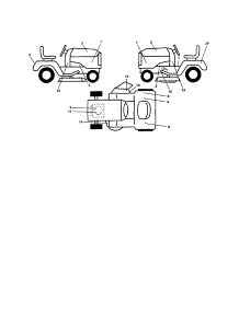 Decal parts for Craftsman Front-Engine Lawn Tractor 917257431 from AppliancePartsPros.com