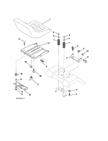 Seat parts for Craftsman Front-Engine Lawn Tractor 917257450 from AppliancePartsPros.com