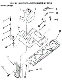 Fender  /  Chassis parts for Craftsman Gas Walk-Behind Mower 917257462 from AppliancePartsPros.com