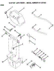 Dash parts for Craftsman Gas Walk-Behind Mower 917257462 from AppliancePartsPros.com