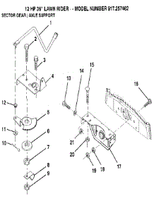 Sector Gear  /  Axle Support parts for Craftsman Gas Walk-Behind Mower 917257462 from AppliancePartsPros.com
