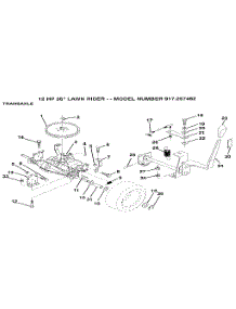 Transaxle parts for Craftsman Gas Walk-Behind Mower 917257462 from AppliancePartsPros.com