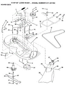 Mower Deck parts for Craftsman Gas Walk-Behind Mower 917257462 from AppliancePartsPros.com