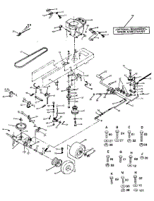 Drive parts for Craftsman Front-Engine Lawn Tractor 917257481 from AppliancePartsPros.com