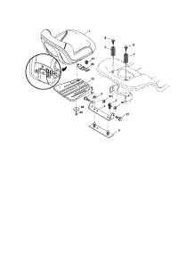 Seat parts for Craftsman Front-Engine Lawn Tractor 917257490 from AppliancePartsPros.com