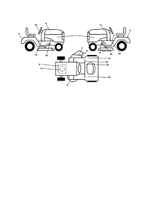 Decals parts for Craftsman Front-Engine Lawn Tractor 917257491 from AppliancePartsPros.com
