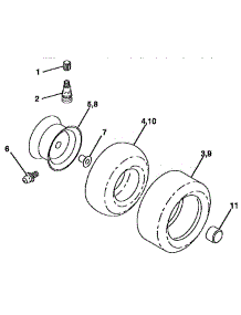 Wheels And Tires parts for Craftsman Front-Engine Lawn Tractor 917257550 from AppliancePartsPros.com