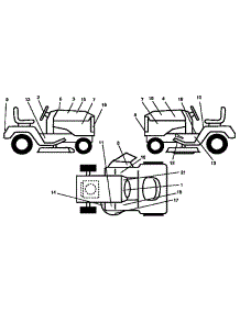 Decals parts for Craftsman Front-Engine Lawn Tractor 917257551 from AppliancePartsPros.com