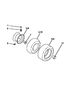 Wheels And Tires parts for Craftsman Front-Engine Lawn Tractor 917257551 from AppliancePartsPros.com