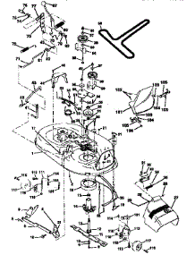 Mower Deck parts for Craftsman Front-Engine Lawn Tractor 917257551 from AppliancePartsPros.com