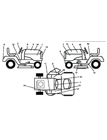 Decals parts for Craftsman Front-Engine Lawn Tractor 917257552 from AppliancePartsPros.com
