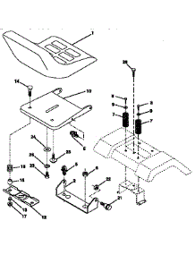 Seat Assembly parts for Craftsman Front-Engine Lawn Tractor 917257560 from AppliancePartsPros.com