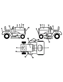 Decals parts for Craftsman Front-Engine Lawn Tractor 917257560 from AppliancePartsPros.com