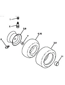 Wheels And Tires parts for Craftsman Front-Engine Lawn Tractor 917257560 from AppliancePartsPros.com