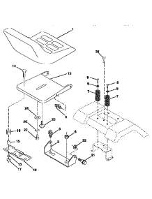Seat Assembly parts for Craftsman Front-Engine Lawn Tractor 917257561 from AppliancePartsPros.com