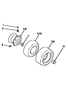 Wheels And Tires parts for Craftsman Front-Engine Lawn Tractor 917257561 from AppliancePartsPros.com