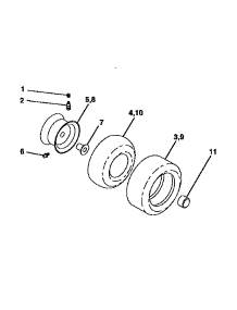 Wheels And Tires parts for Craftsman Front-Engine Lawn Tractor 917257562 from AppliancePartsPros.com