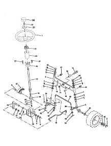 Steering Assembly parts for Craftsman Front-Engine Lawn Tractor 917257563 from AppliancePartsPros.com