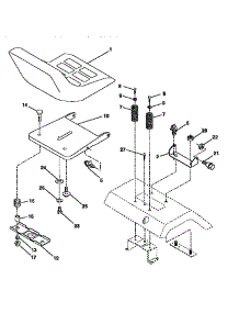 Seat Assembly parts for Craftsman Front-Engine Lawn Tractor 917257563 from AppliancePartsPros.com