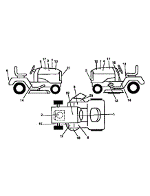 Decals parts for Craftsman Front-Engine Lawn Tractor 917257563 from AppliancePartsPros.com