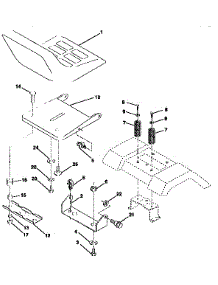 Seat Assembly parts for Craftsman Front-Engine Lawn Tractor 917257570 from AppliancePartsPros.com