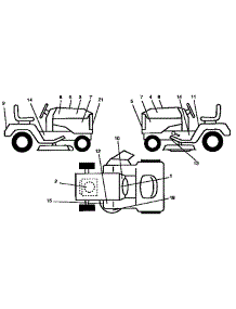 Decals parts for Craftsman Front-Engine Lawn Tractor 917257570 from AppliancePartsPros.com