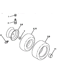 Wheels And Tires parts for Craftsman Front-Engine Lawn Tractor 917257570 from AppliancePartsPros.com