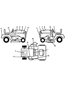 Decals parts for Craftsman Front-Engine Lawn Tractor 917257571 from AppliancePartsPros.com