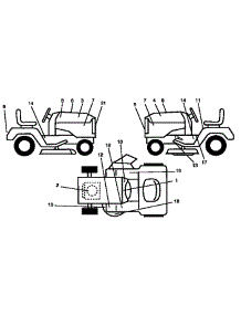 Decals parts for Craftsman Front-Engine Lawn Tractor 917257573 from AppliancePartsPros.com