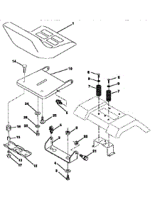 Seat Assembly parts for Craftsman Front-Engine Lawn Tractor 917257590 from AppliancePartsPros.com