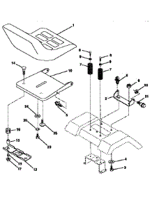 Seat Assembly parts for Craftsman Front-Engine Lawn Tractor 917257591 from AppliancePartsPros.com