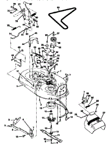 Mower Deck parts for Craftsman Front-Engine Lawn Tractor 917257591 from AppliancePartsPros.com