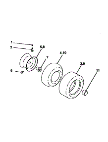 Wheels And Tires parts for Craftsman Front-Engine Lawn Tractor 917257592 from AppliancePartsPros.com