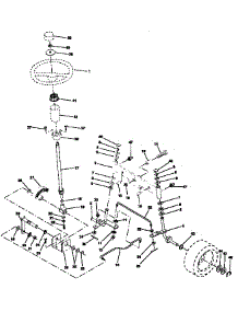 Steering Assembly parts for Craftsman Front-Engine Lawn Tractor 917257620 from AppliancePartsPros.com