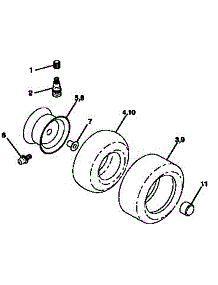 Wheels And Tires parts for Craftsman Front-Engine Lawn Tractor 917257620 from AppliancePartsPros.com