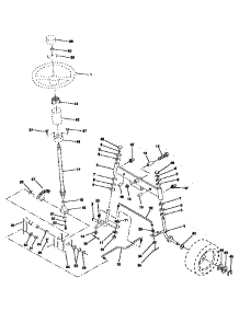 Steering Assembly parts for Craftsman Front-Engine Lawn Tractor 917257621 from AppliancePartsPros.com