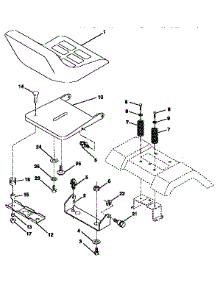Seat Assembly parts for Craftsman Front-Engine Lawn Tractor 917257621 from AppliancePartsPros.com