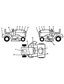 Decals parts for Craftsman Front-Engine Lawn Tractor 917257621 from AppliancePartsPros.com