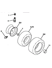 Wheels And Tires parts for Craftsman Front-Engine Lawn Tractor 917257621 from AppliancePartsPros.com