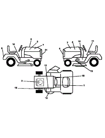 Decals parts for Craftsman Front-Engine Lawn Tractor 917257630 from AppliancePartsPros.com