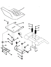 Seat Assembly parts for Craftsman Front-Engine Lawn Tractor 917257631 from AppliancePartsPros.com