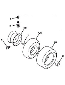 Wheels And Tires parts for Craftsman Front-Engine Lawn Tractor 917257631 from AppliancePartsPros.com