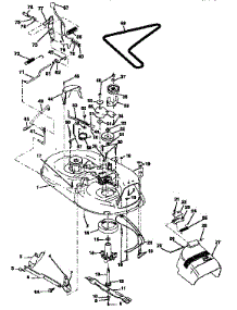 Mower Deck parts for Craftsman Front-Engine Lawn Tractor 917257631 from AppliancePartsPros.com