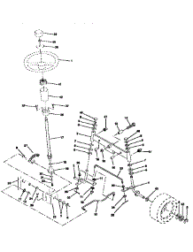 Steering Assembly parts for Craftsman Front-Engine Lawn Tractor 917257632 from AppliancePartsPros.com