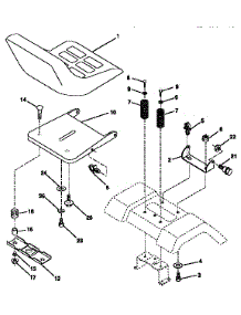 Seat Assembly parts for Craftsman Front-Engine Lawn Tractor 917257632 from AppliancePartsPros.com
