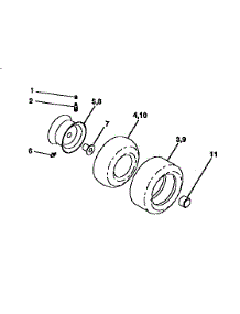 Wheels And Tires parts for Craftsman Front-Engine Lawn Tractor 917257632 from AppliancePartsPros.com