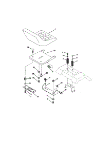 Seat parts for Craftsman Front-Engine Lawn Tractor 917257641 from AppliancePartsPros.com