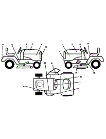 Decals parts for Craftsman Front-Engine Lawn Tractor 917257642 from AppliancePartsPros.com